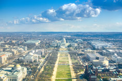 aerial view of Washington D.C.